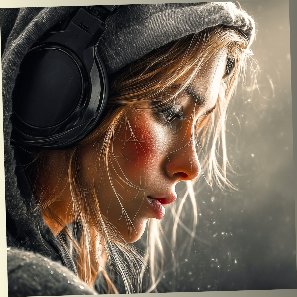 Deep internal world headphones listening